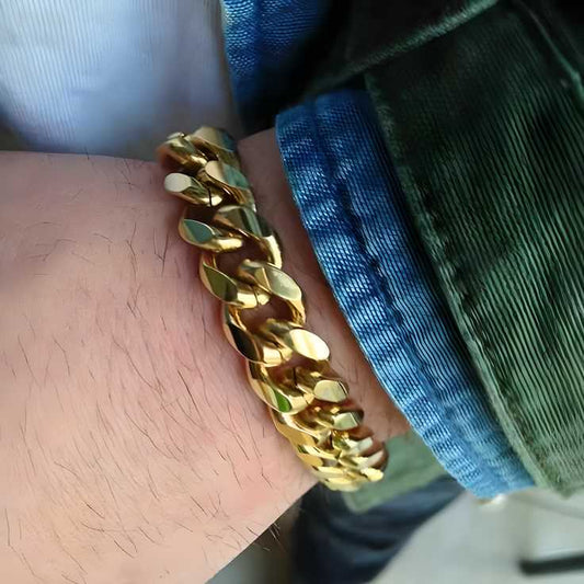 Premium Gold Chain Bracelet for Men – Stylish & Bold Look